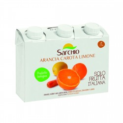 Suc ECO BIO cu portocala, morcov si lamaie, 3x200ml - Sarchio