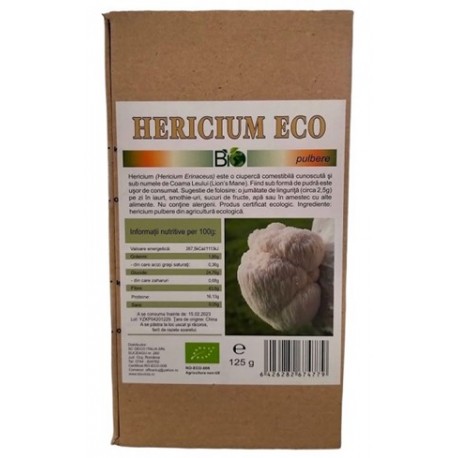 Hericium pudra, ECO 125g - Deco Italia