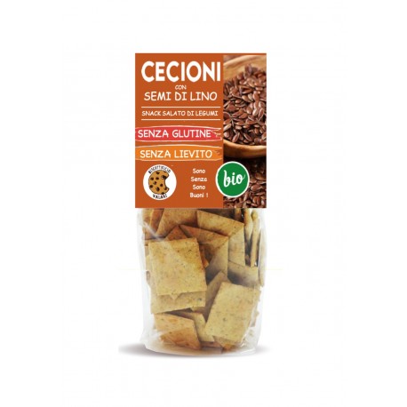 Snack sarat (cecioni) eco din leguminoase cu seminte de in fara gluten, fara drojdie - Deco Italia